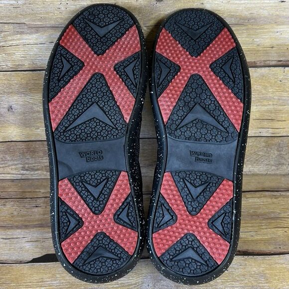 WB Moccasin Boots Size Mens 6 / Womens 7Lees Black Knit Style Synthetic Mesh - Picture 7 of 16